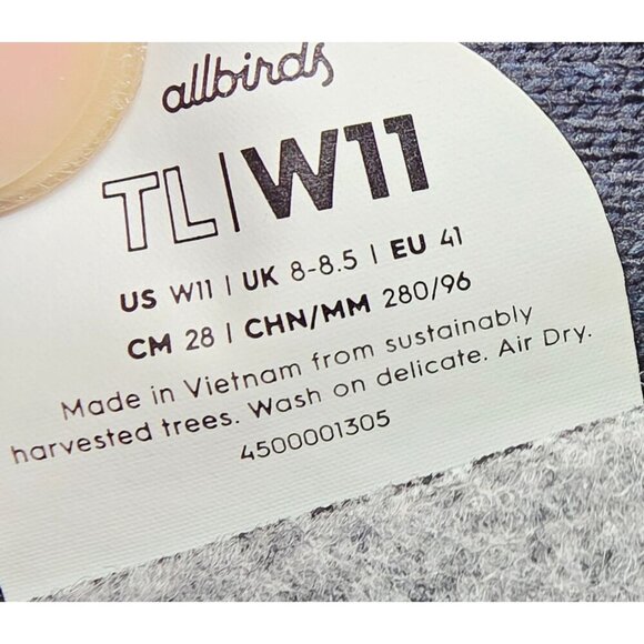 Allbirds Size 11 Womens TL (Tree Lounger) Womens Black Slip On Fashion Sneakers - Picture 4 of 12